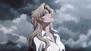 雨天美女