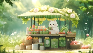 水果摊猫咪