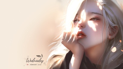 陶醉阳光下的少女