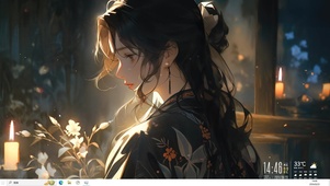  逆光中的少女