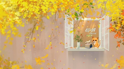 4k秋天窗台猫咪