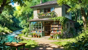 小溪边的书店