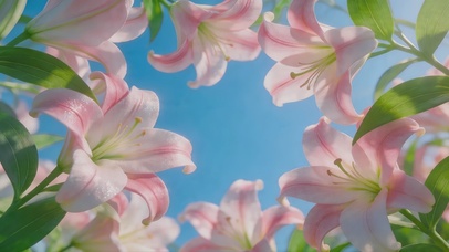 光影舞动护眼百合