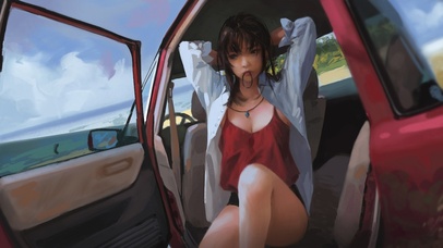 少女女生绑辫子唯美好看4k