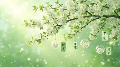 清新许愿树风铃