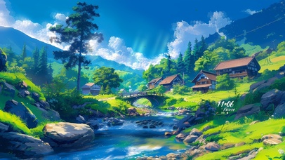 绿色护眼 宁静乡村