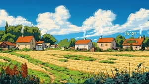 清新麦田乡村