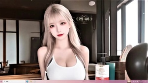 4k运动白色美女教练