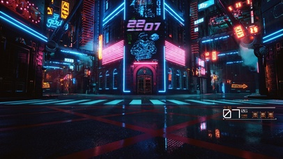 赛博朋克城市街道