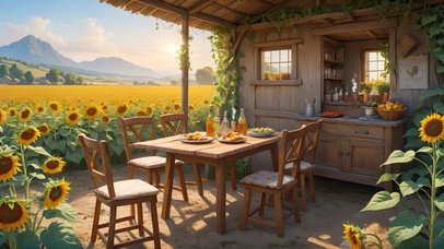 温馨向日葵小屋