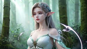 可爱精灵美女