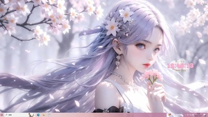 可爱小清新樱花女孩