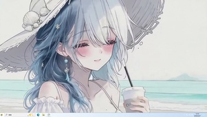 海边奶茶女孩