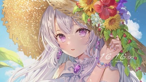 清纯草帽少女