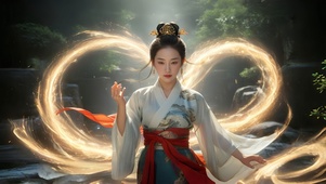 拥有神秘力量的古风美女