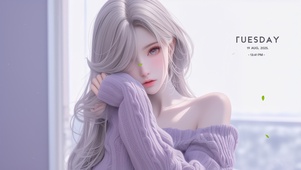 唯美房间清冷少女