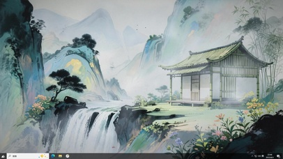 枕瀑而眠-桌面主题