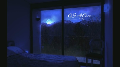 夜景雨天景色