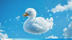 云朵可爱萌宠鸭子主题