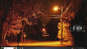 雨天小街主题