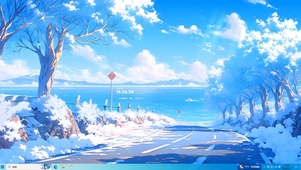 冰雪森林公路