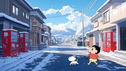 小新和小白冬日闲逛