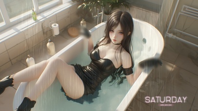 她的眼神柔和中带着一丝神秘