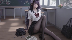 可爱学生风女孩