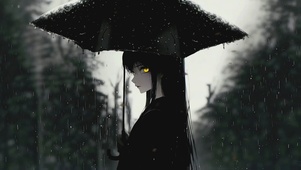 雨天金瞳少女
