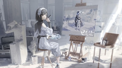 画画的少女