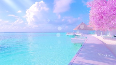 清新马尔代夫海滩