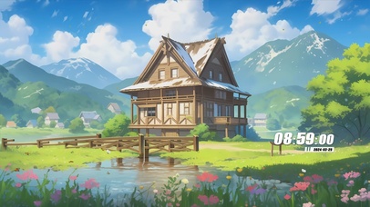 护眼房屋花草树木