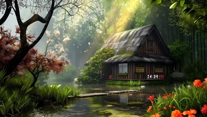 林间的茅草屋