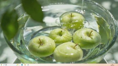 流动水苹果桌面主题