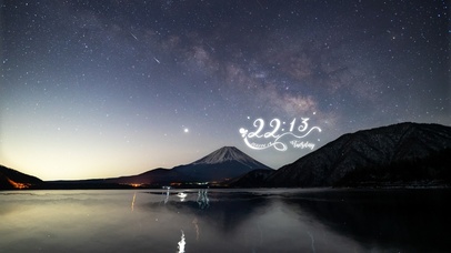 富士山夜晚星空