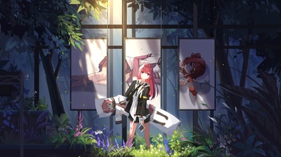 唯美治愈森林女孩