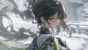 古风风雪少女