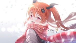 冬季可爱少女