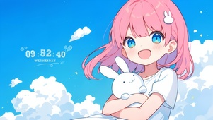 可爱兔兔女孩
