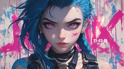 彩色水墨金克斯