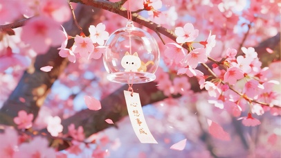 可爱小猫咪风铃