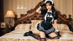 长腿黑丝女仆