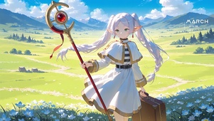 唯美白发魔法少女
