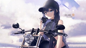 酷帅机车少女