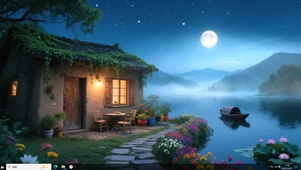夜晚老屋