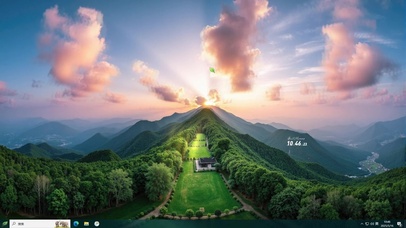 护眼山巅日出主题