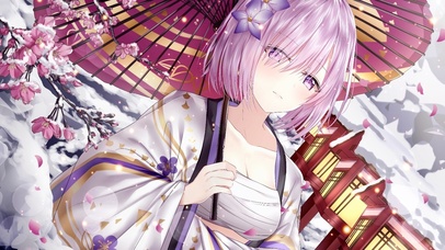 冬季梅花少女