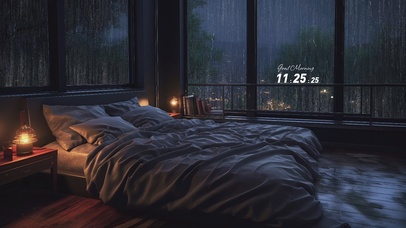 雨夜卧室-解压放松