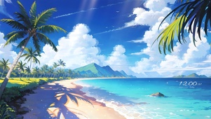 4K治愈海滩