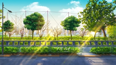 4K唯美治愈绿色护眼日系街道